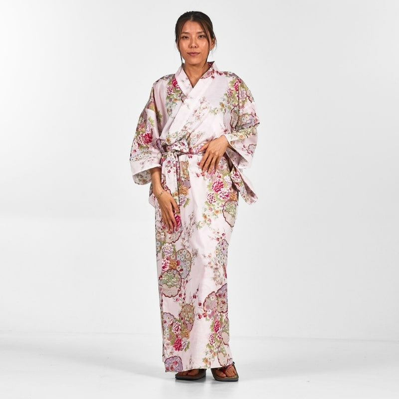 Japanischer Kimono Frau Maru Mon - Einheitsgröße