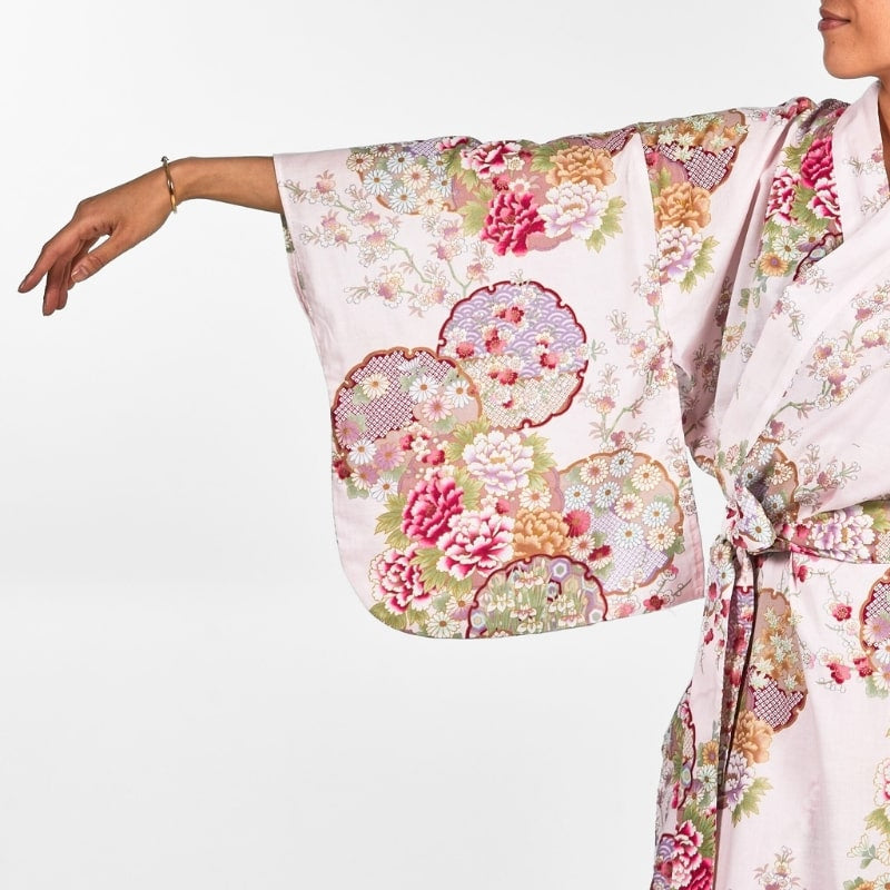 Japanischer Kimono Frau Maru Mon - Einheitsgröße