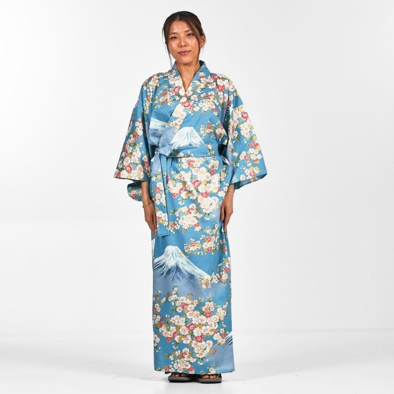 Kimono Yukata Frau Fujisan no Sakura - M