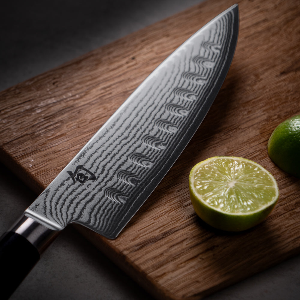 Kochmesser mit Kullenschliff Shun Classic – 20 cm