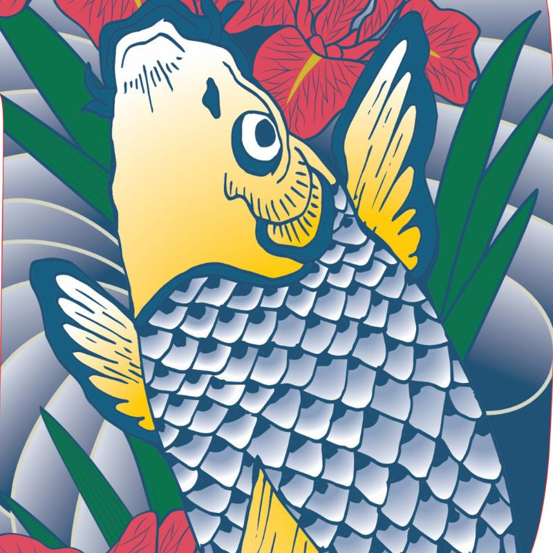 Koinobori Fisch Tätowierung - 100 cm