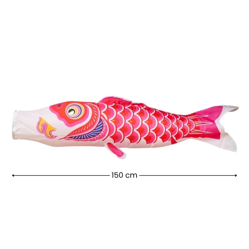 Traditionelles japanisches Koinobori Rosa 150 cm
