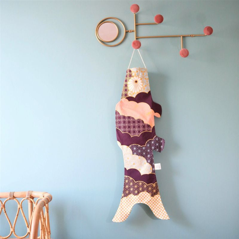 Koinobori Patchwork Pflaume - 70 cm