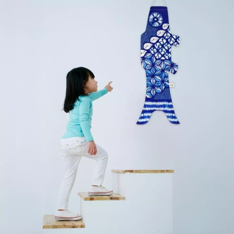 Koinobori - Shibori Indigo - 70 cm