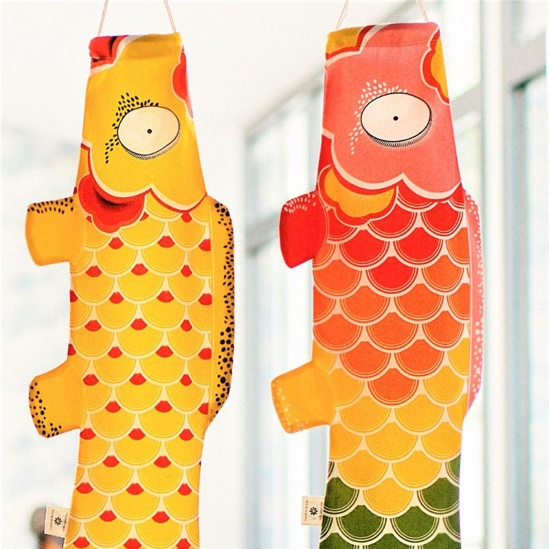 Koinobori Traditionell Gelb - 70 cm