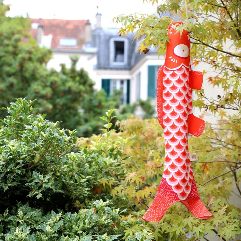 Koinobori Traditionell Rot - 70 cm