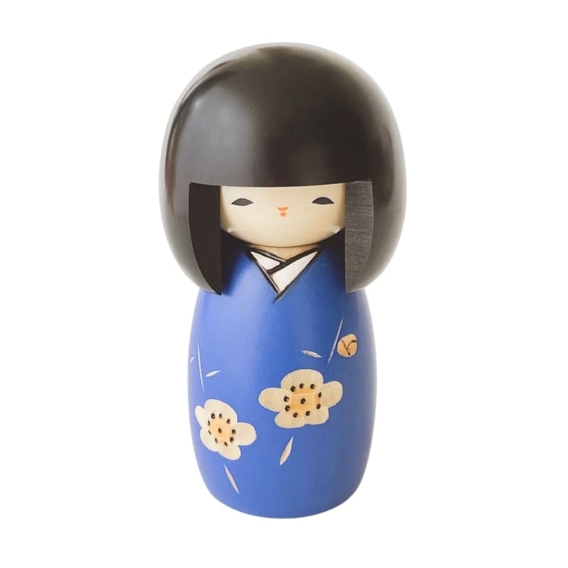 Kokeshi-Puppe - Kaika Blau