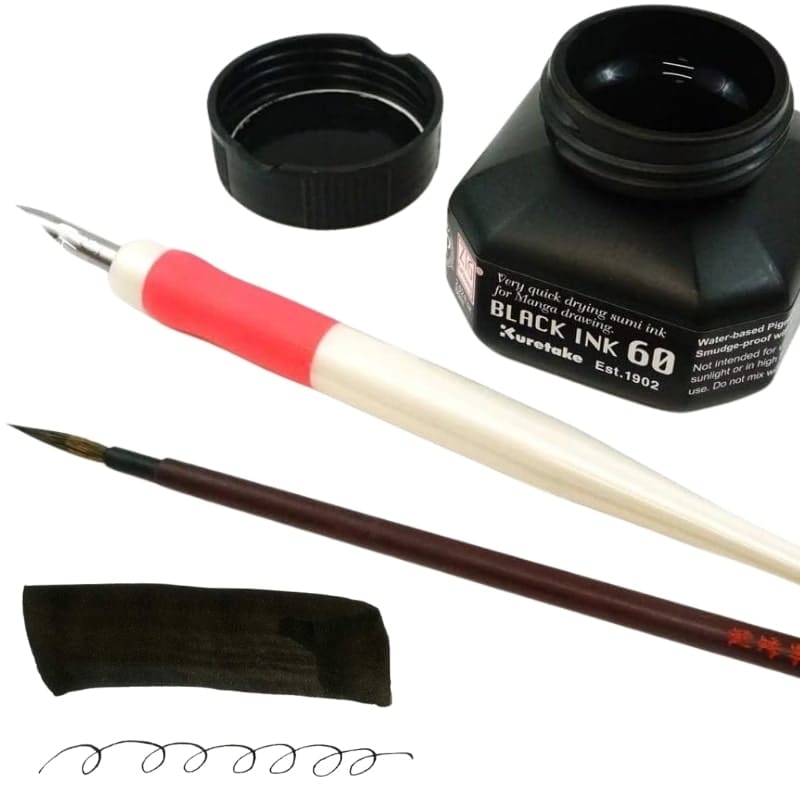 Kuretake ZIG Schwarze Tinte – 60 ml
