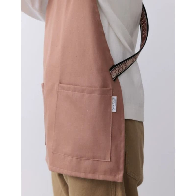 Kurze Japanische Schürze - Farbton Terracotta