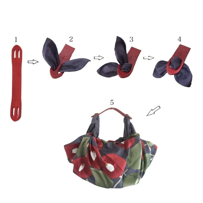 Lederhenkel für Furoshiki-Tasche