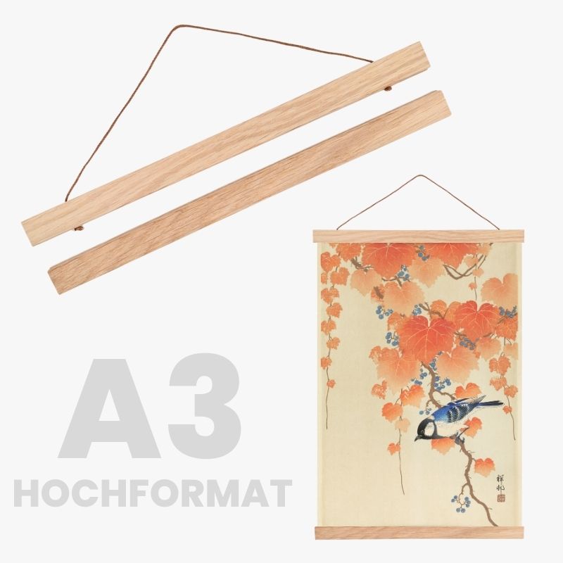Magnetischer Holz-Posterhalter – A3 Hochformat