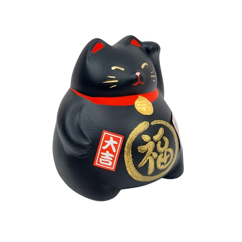 Maneki Neko Marufuku Schwarz