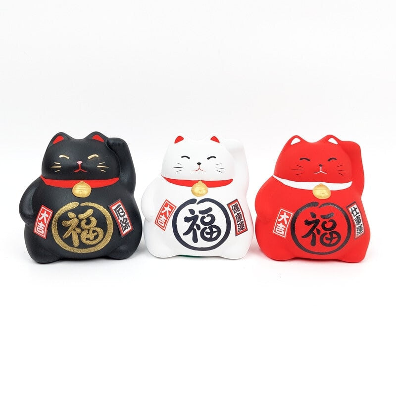 Maneki Neko Marufuku Schwarz