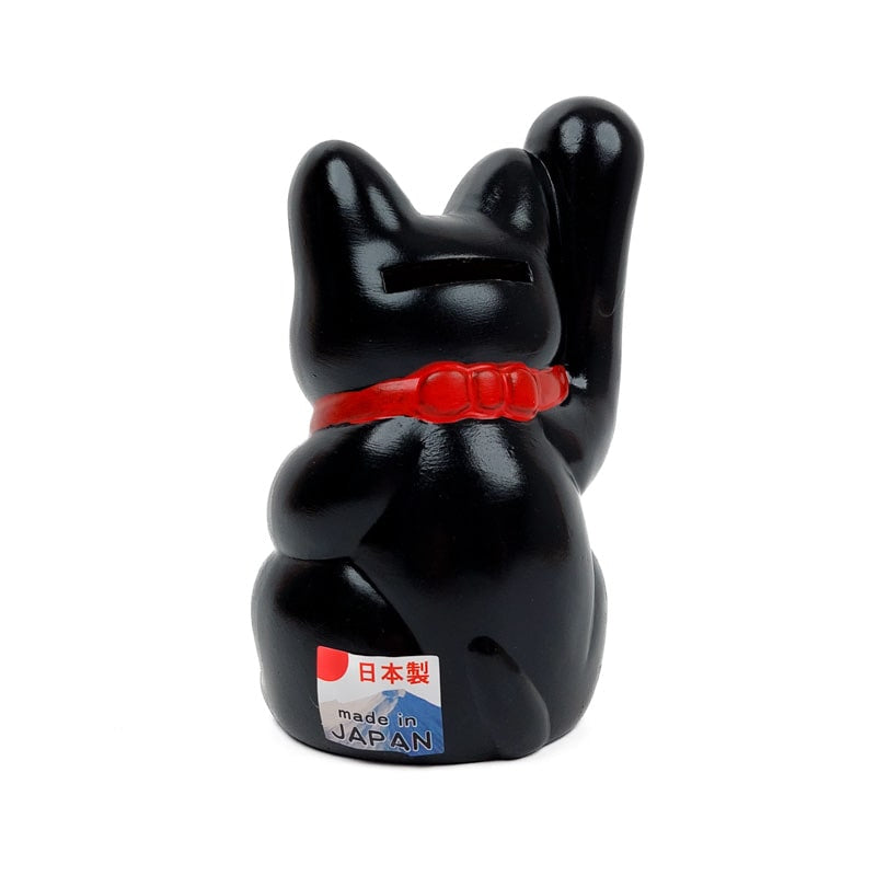 Maneki Neko Schwarz Seto - 13 cm