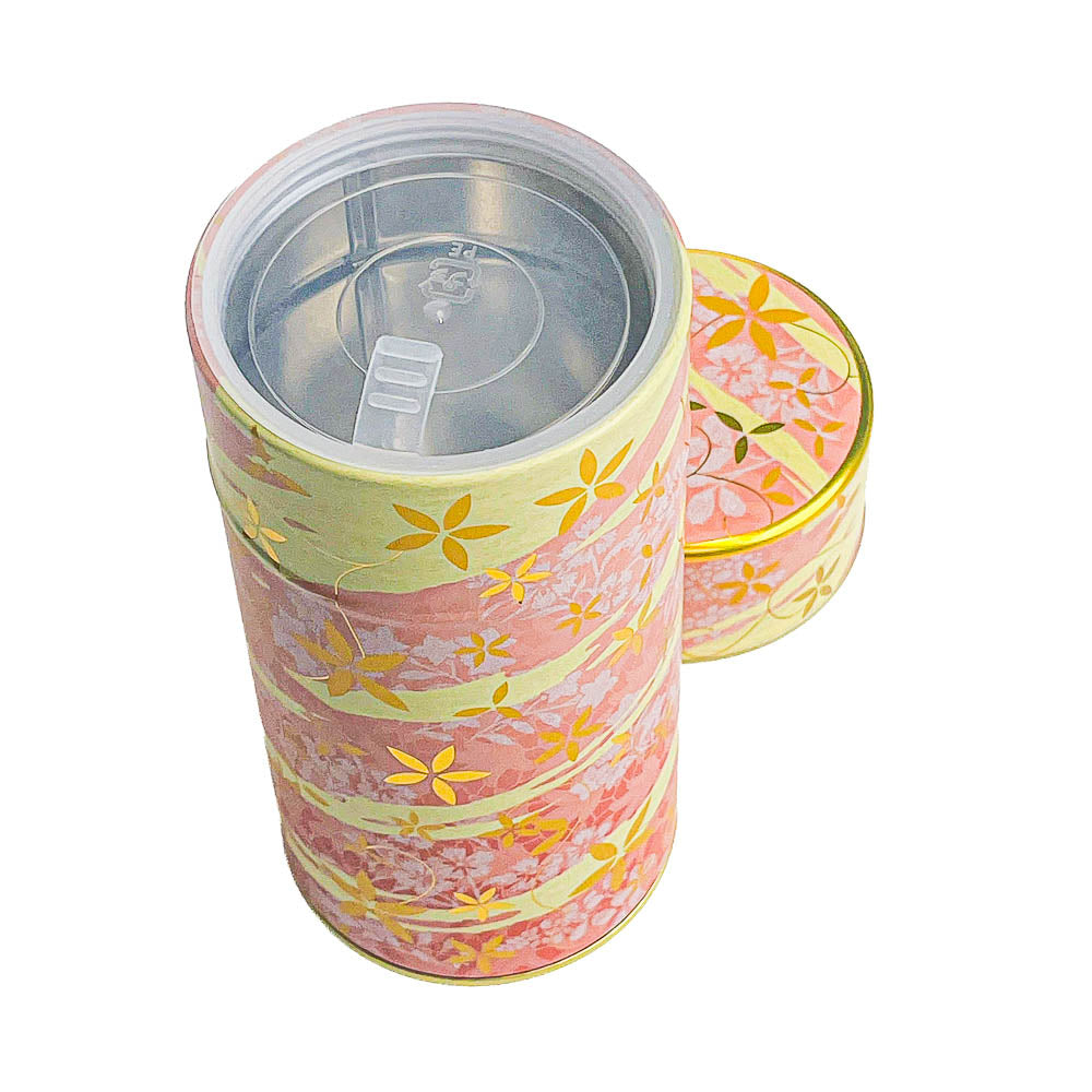 Metall-Teedose - Blumenmuster Rosa