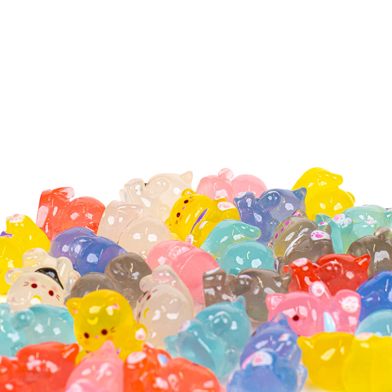 Mini Figur - Bunte Leuchtkatze
