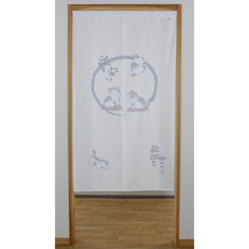 Noren Vorhang - Katze Zen 85 x 150 cm