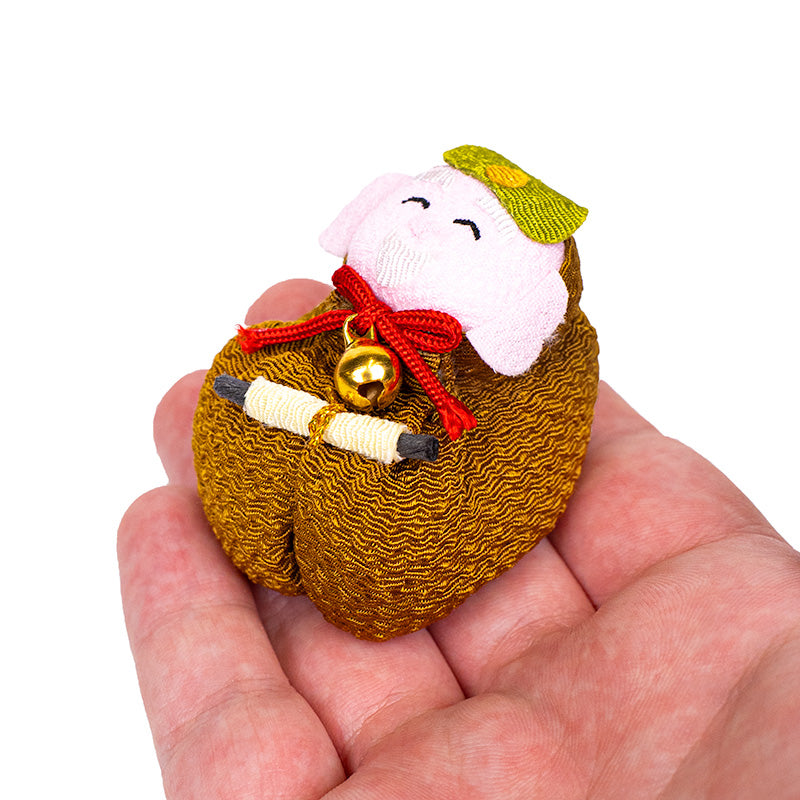 Otedama-Puppe Japanisch Chirimen Jurojin