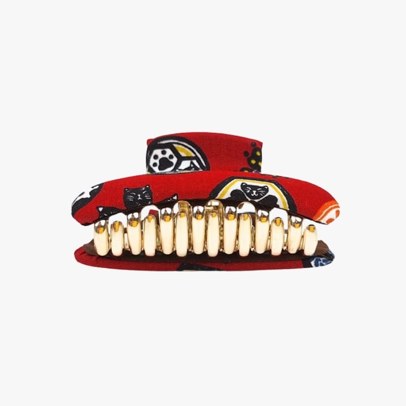 Japanische Haarklammern Stoff Katze