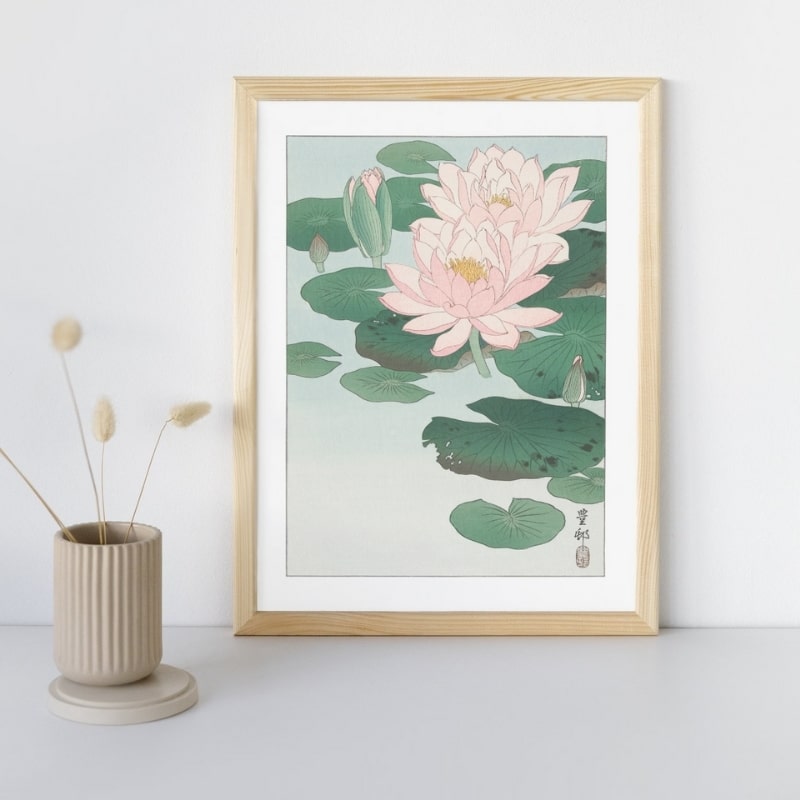 Poster - Stempel Seerosen A3