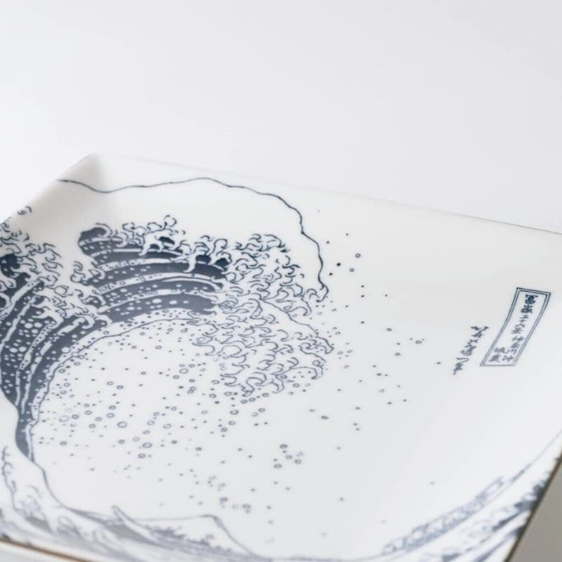 Quadratischer Japanischer Teller - Hokusai