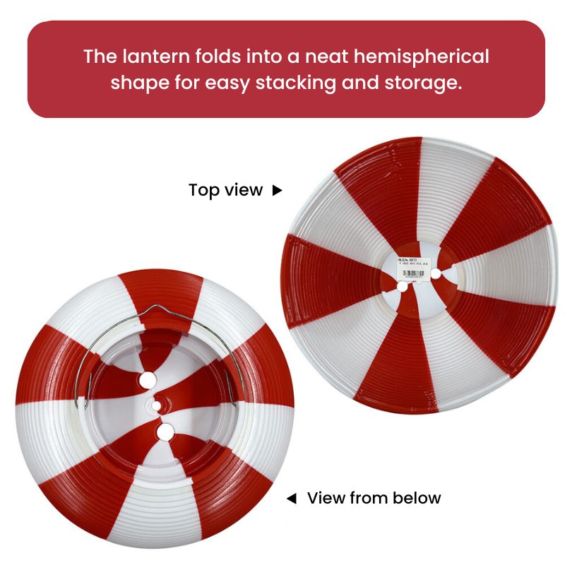 Japanische Laterne Chochin Rot-Weiß