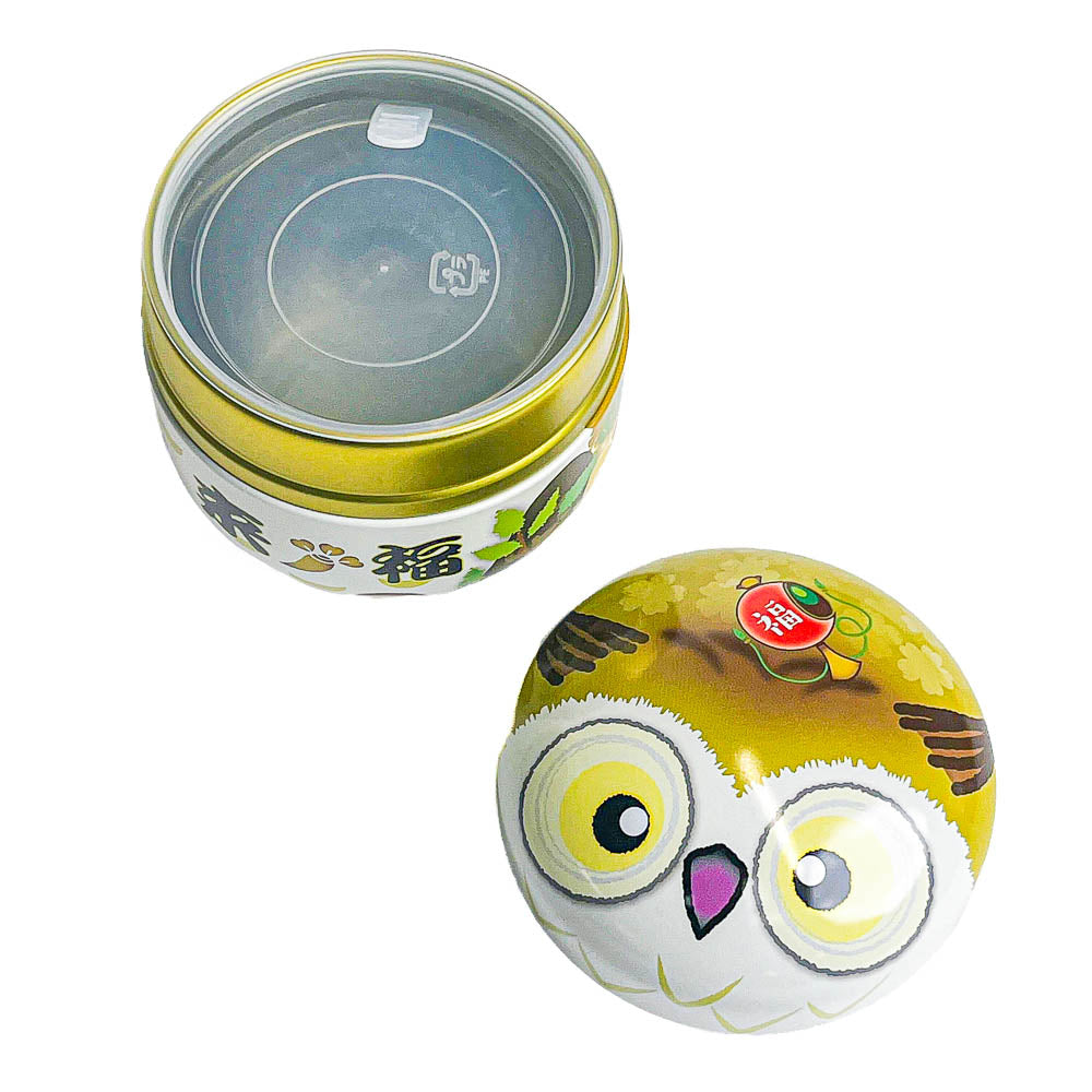 Runde Metall-Teedose - Fukurou Eule