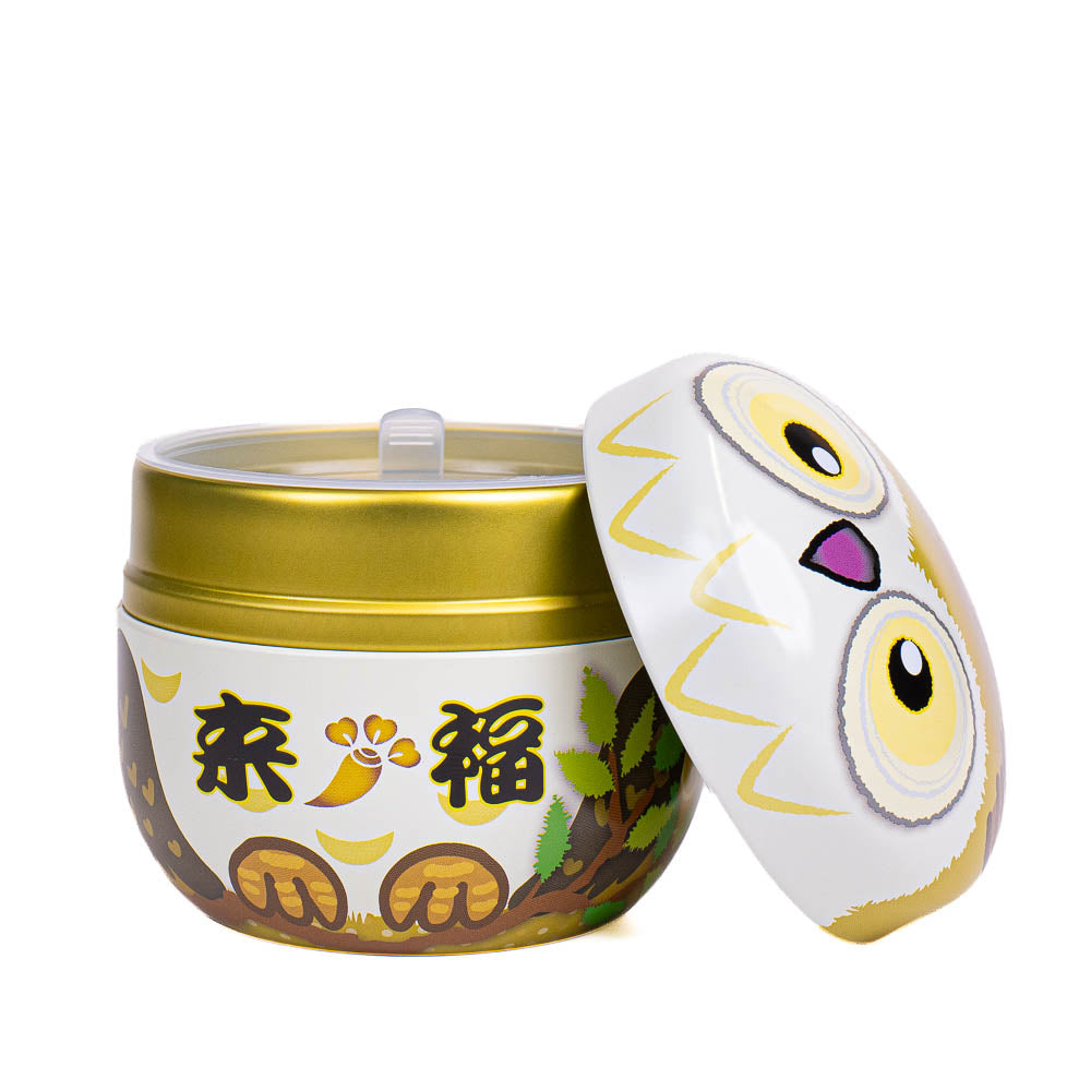 Runde Metall-Teedose - Fukurou Eule
