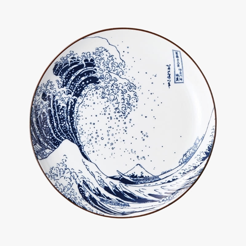 Runder Japanischer Teller - Hokusai