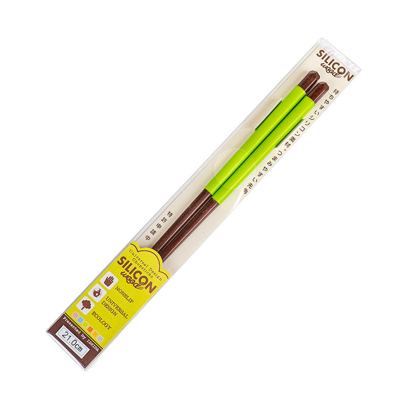 Rutschfeste japanische Essstäbchen aus Silikon grün