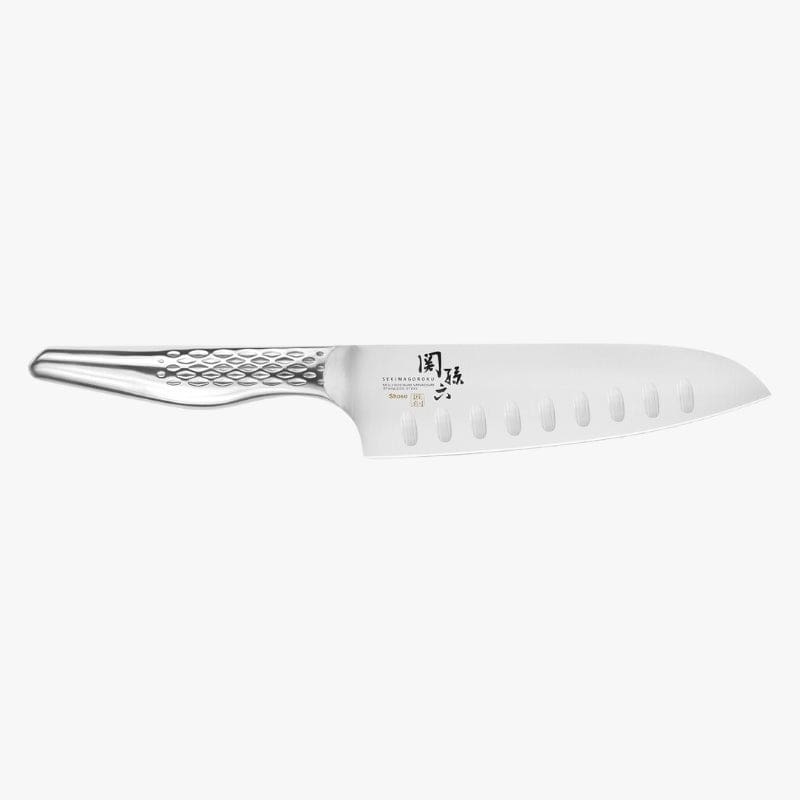Santokumesser mit Kullenschliff – Seki Magoroku Shoso 16,5 cm