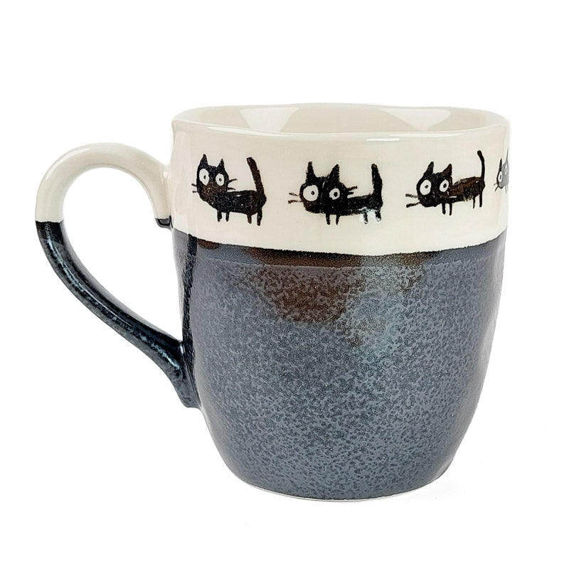 Schwarze Katze Teetasse