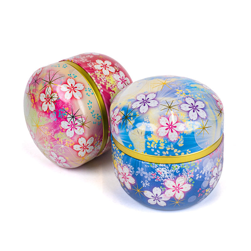 Set aus Zwei Metall-Teedosen - Blumen
