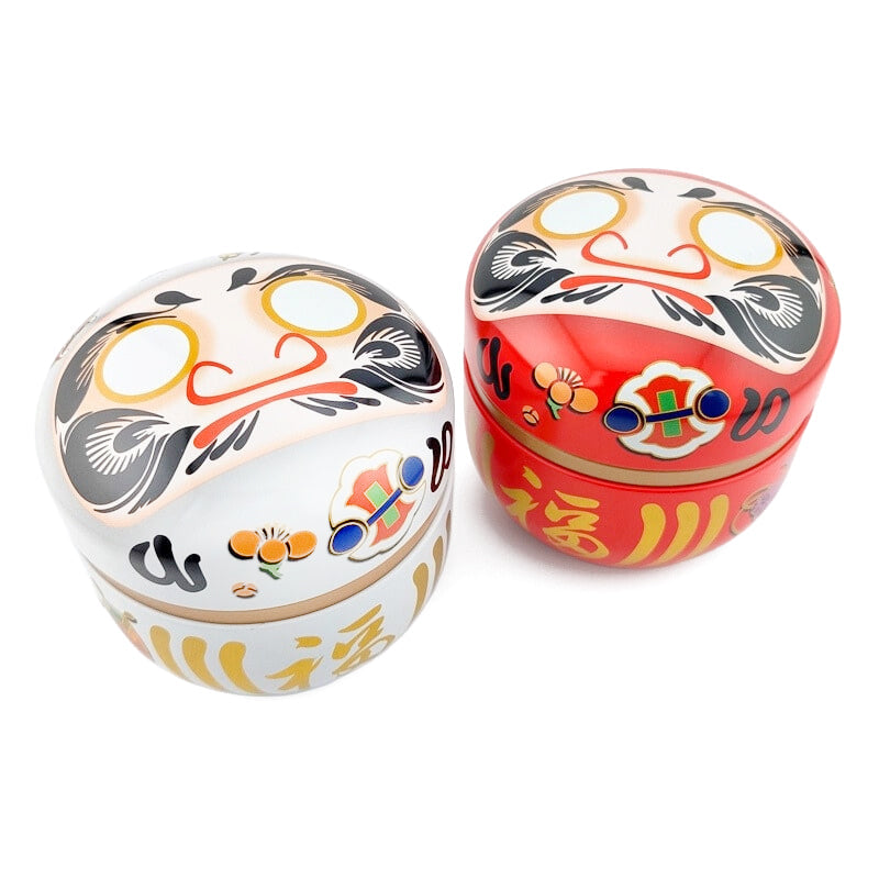 Set aus Zwei Metall-Teedosen - Daruma
