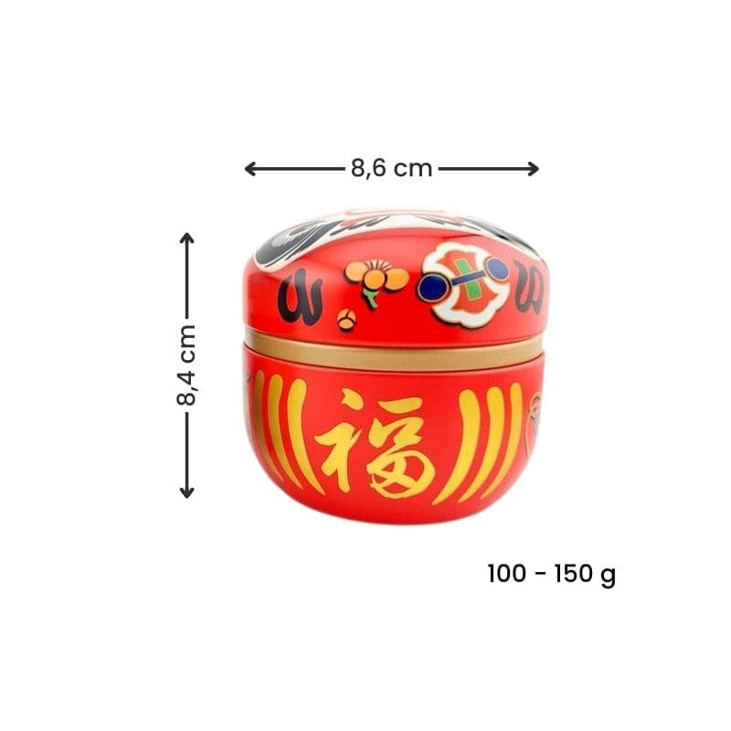 Set aus Zwei Metall-Teedosen - Daruma