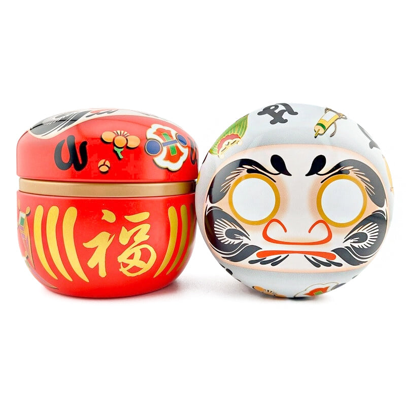Set aus Zwei Metall-Teedosen - Daruma