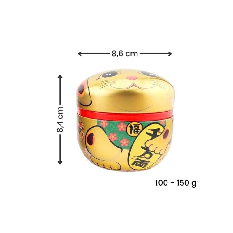 Set aus Zwei Metall-Teedosen - Maneki Neko