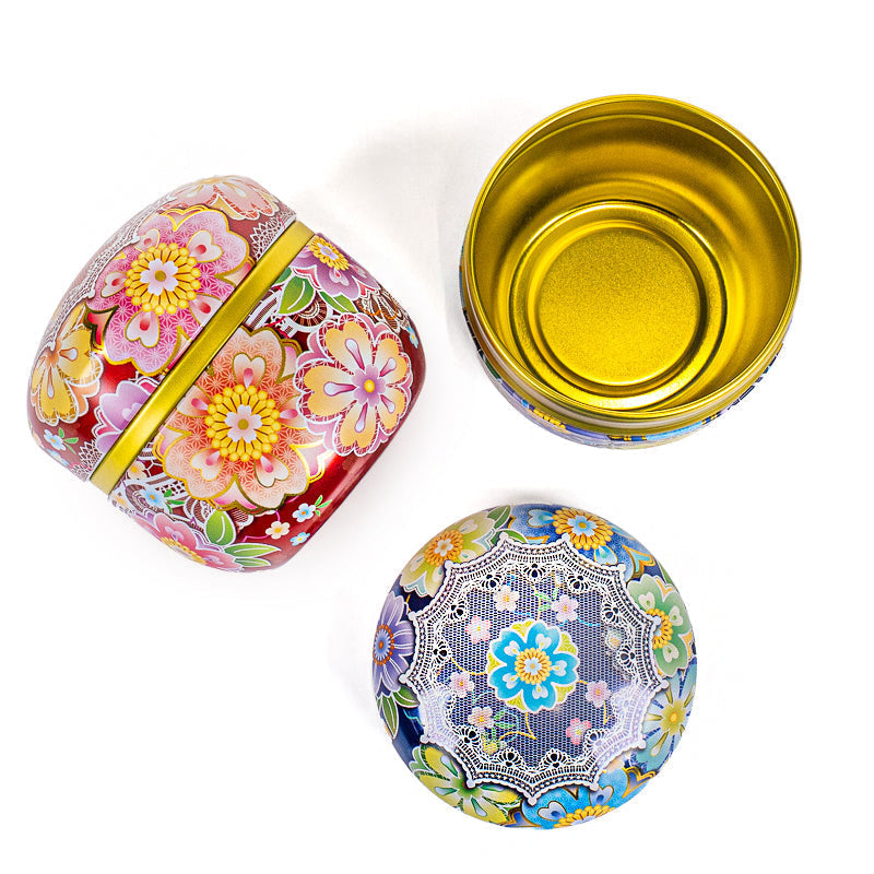 Set aus Zwei Teedosen - Japanische Blumen