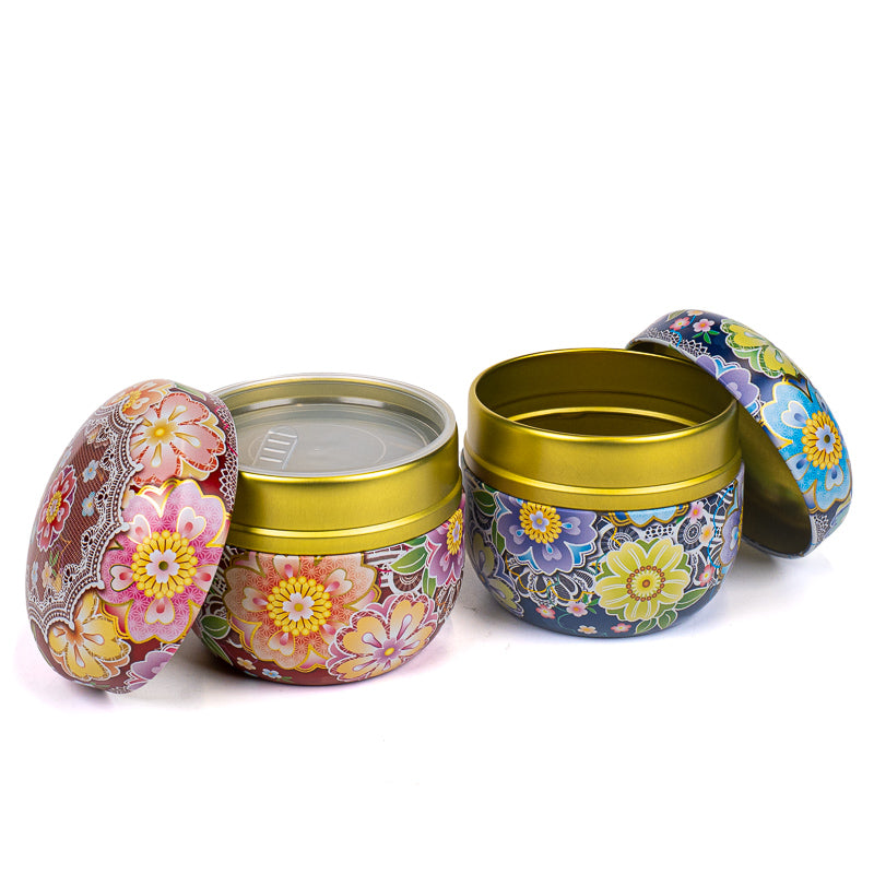 Set aus Zwei Teedosen - Japanische Blumen
