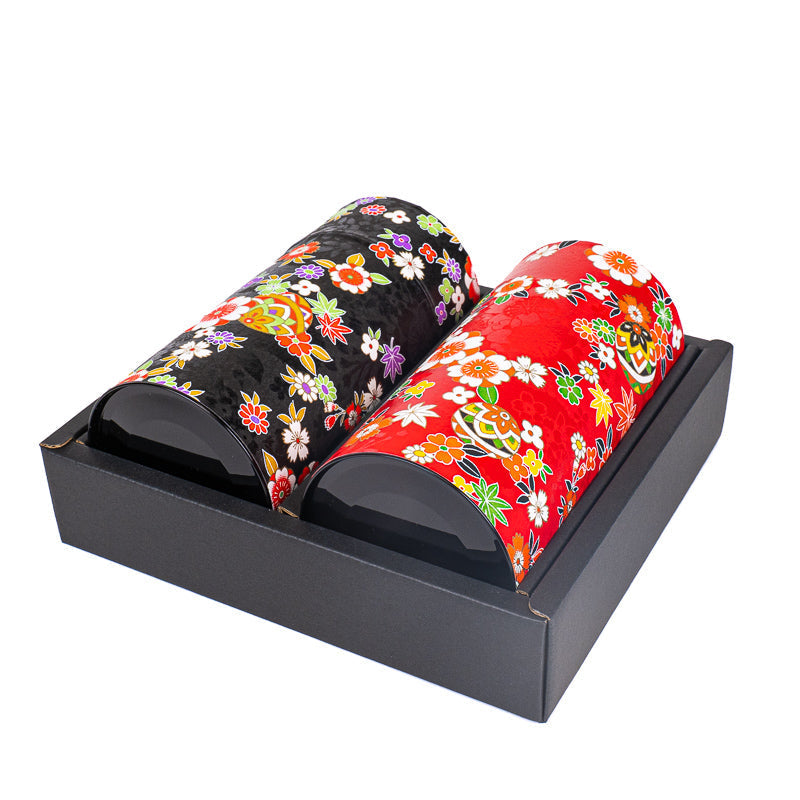 Set aus Zwei Teedosen mit Washi-Papier