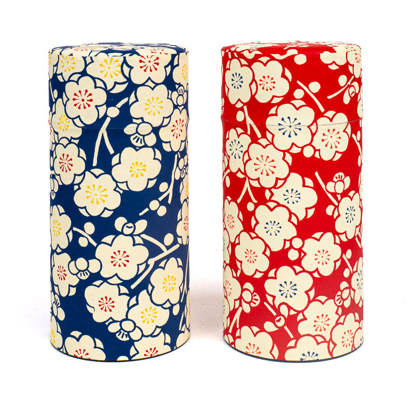Set aus Zwei Teedosen mit Washi-Papier - Ume