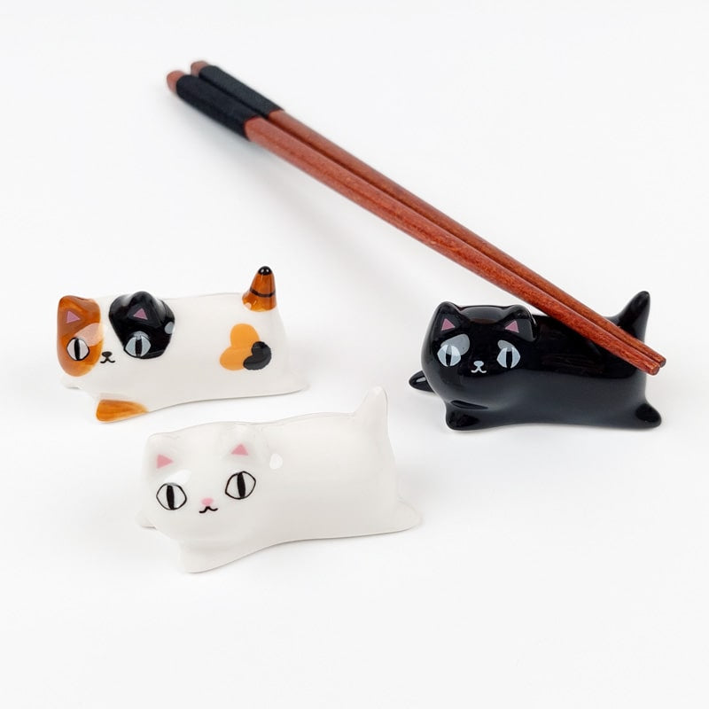 Set Drei Stäbchenhalter Katzen