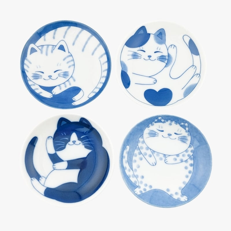 Set Kleine japanische Teller - Katze