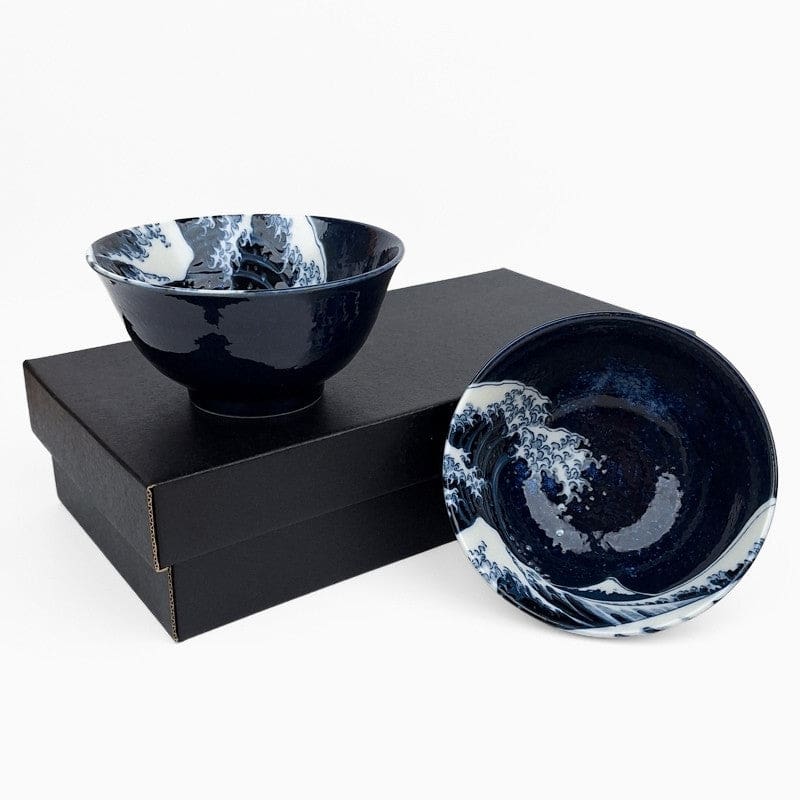 Set mit 2 Kleinen Japanischen Schalen – Kanagawa