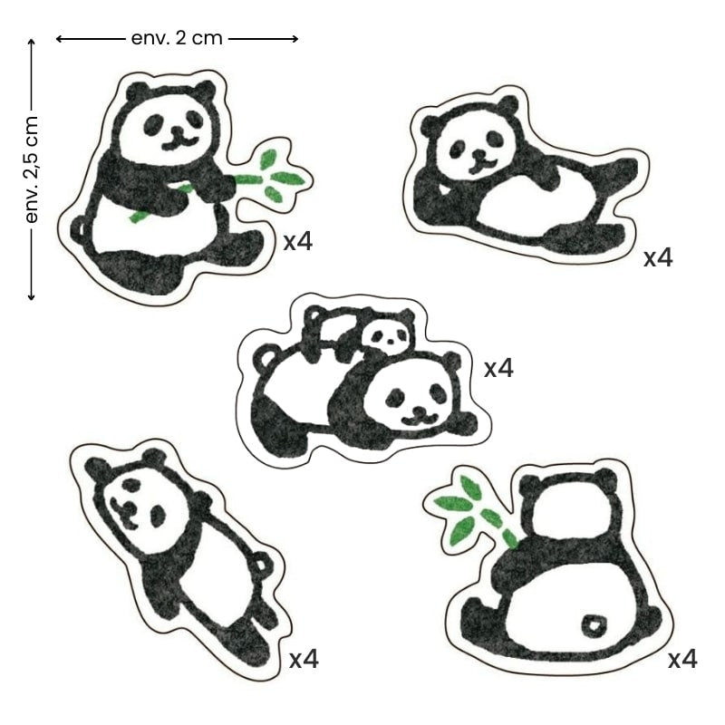 Japanische Panda-Sticker