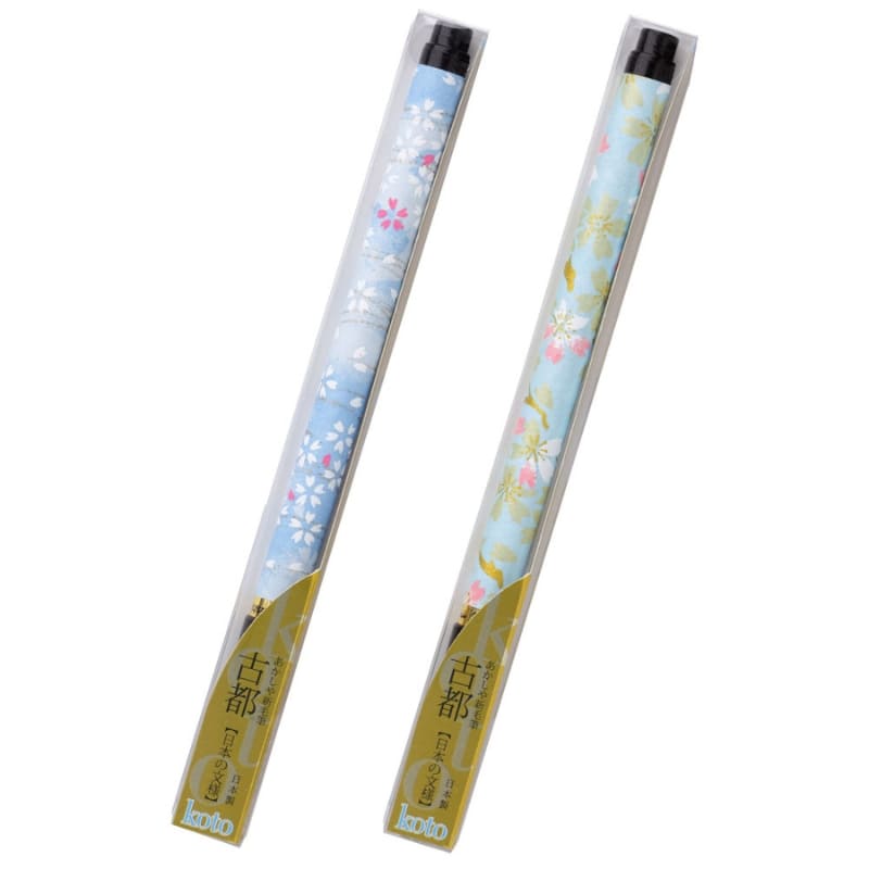 Koto Pinselstift Stiel Washi Papier Hellblau