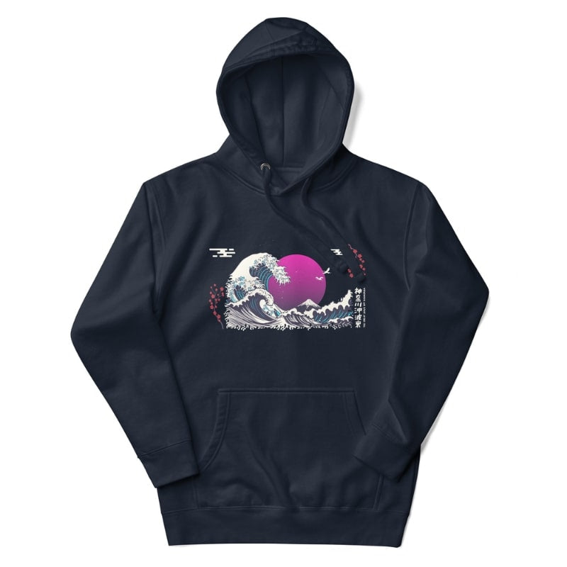 Japanisches Sweatshirt Purple Wave - S