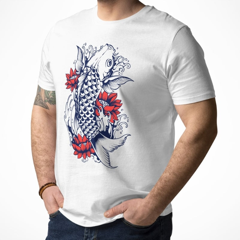 Japanisches T-Shirt Koi-Karpfen