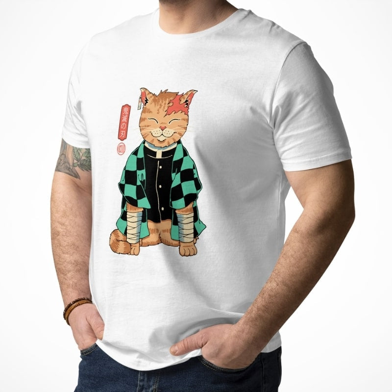 T-shirt Japonais Neko Pourfendeur