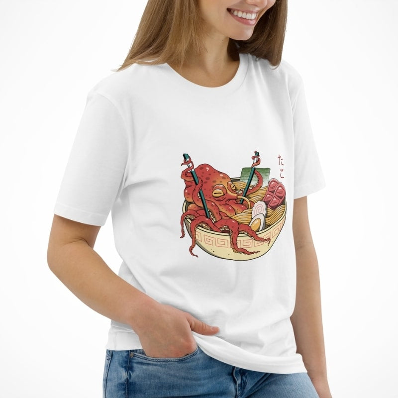 Japanisches T-Shirt Octopus Ramen